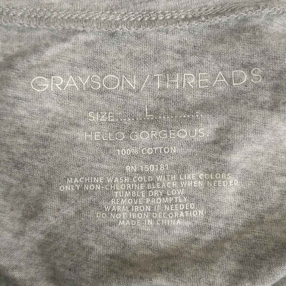 Grayson Threads "Good Vibes" Long Sleeve Crop Top - Size L - Picture 8 of 8